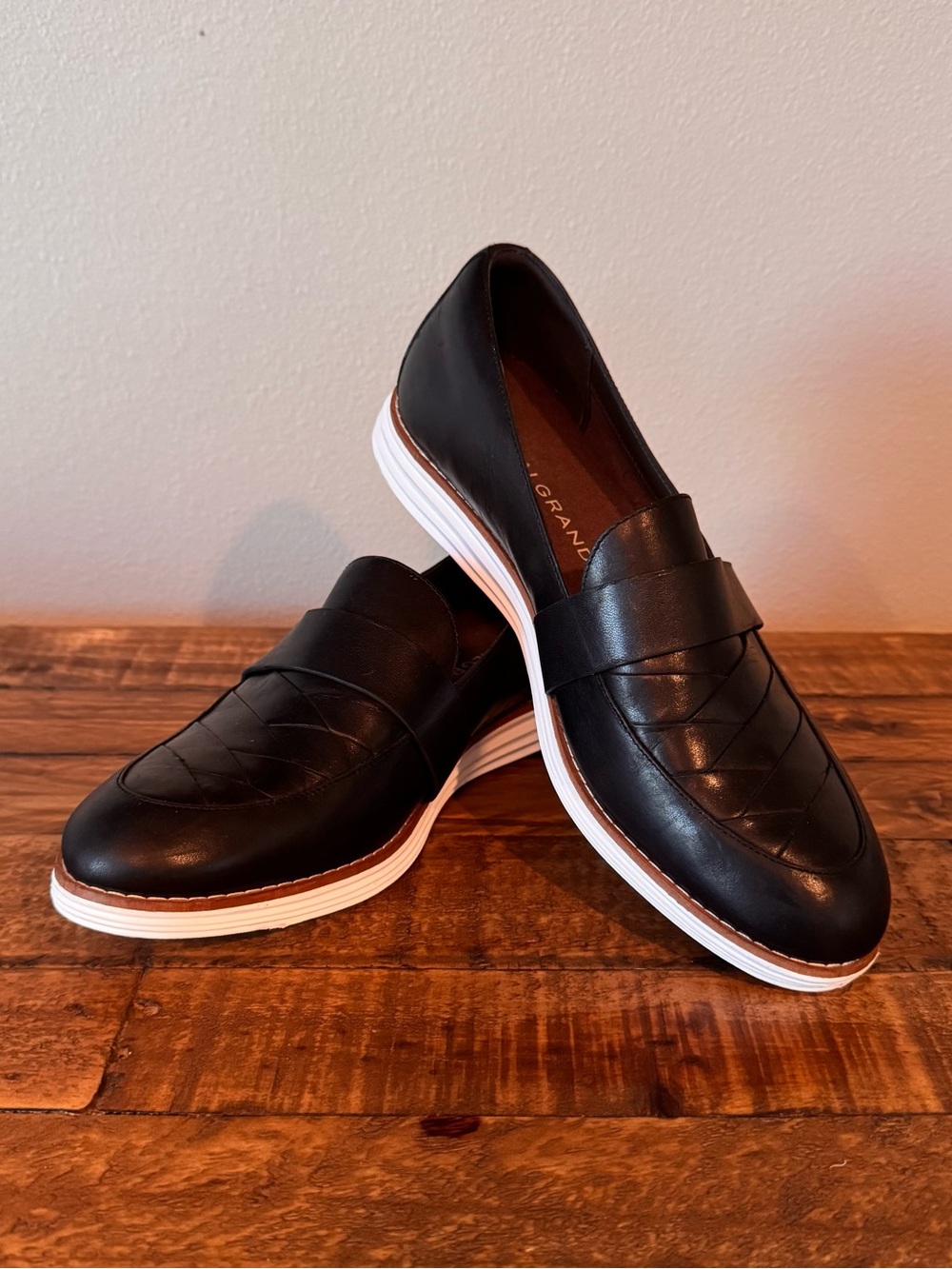 Cole Haan OriginalGrand Venetian Black Leather Women's Penny Loafers